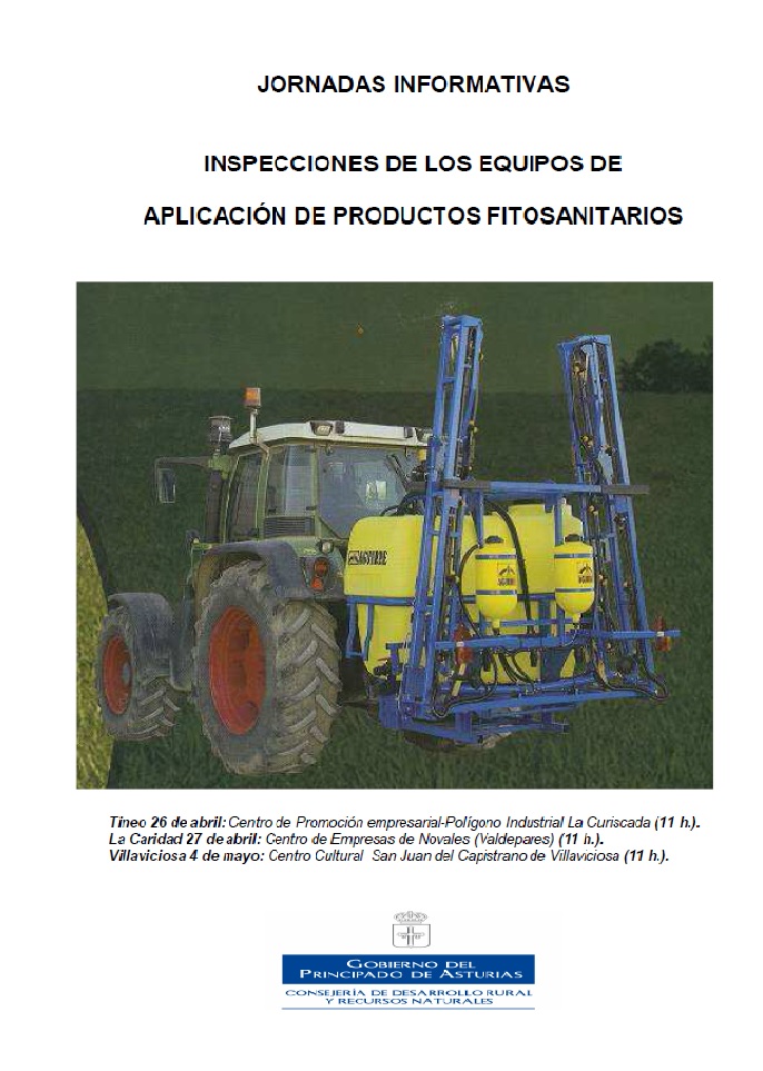 JORNADAS INFORMATIVAS INSPECCIONES DE LOS EQUIPOS DE APLICACIÓN DE FITOSANITARIOS
