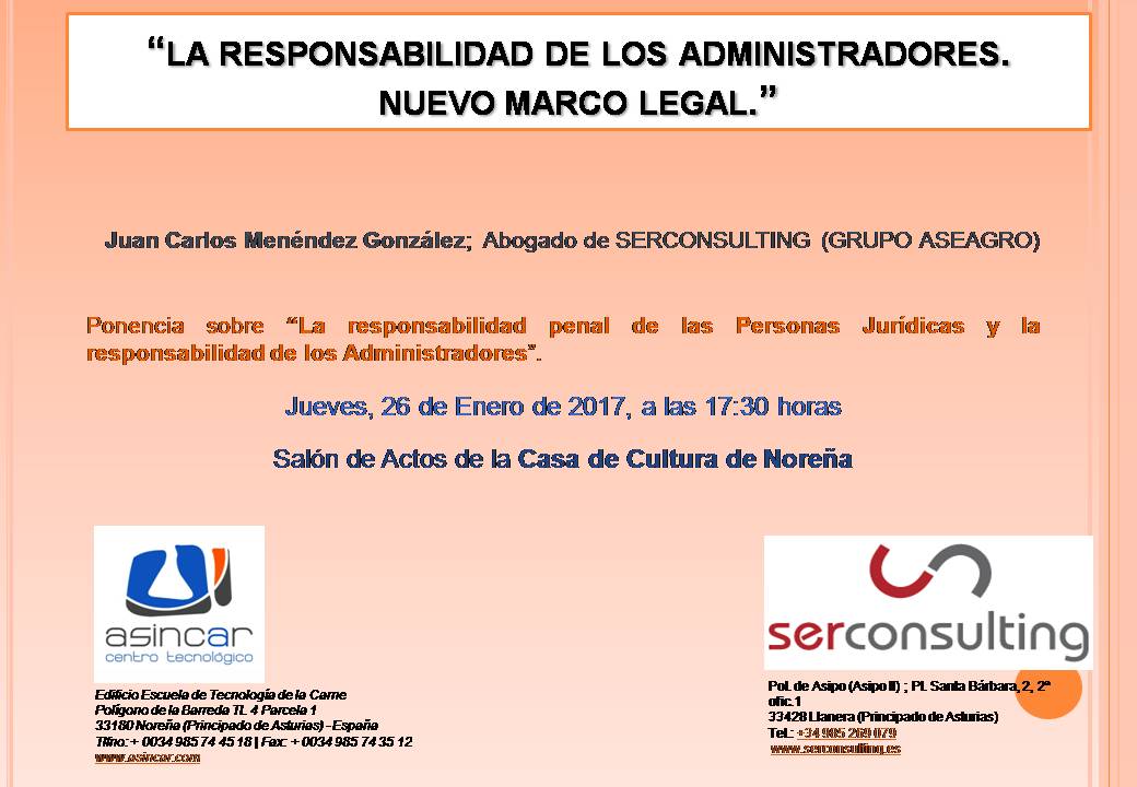 JORNADA «La Responsabilidad de los administradores.Nuevo marco legal.”