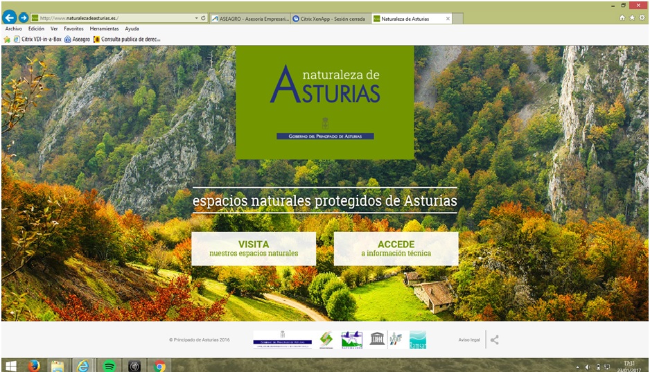 El Principado abre una web para consultar espacios naturales de Asturias