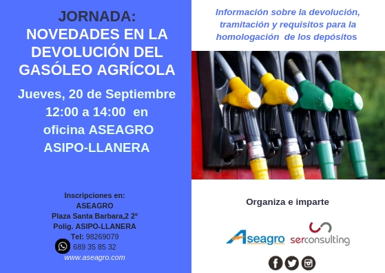 JORNADA DEVOLUCIÓN GASÓLEO AGRÍCOLA ASIPO-LLANERA