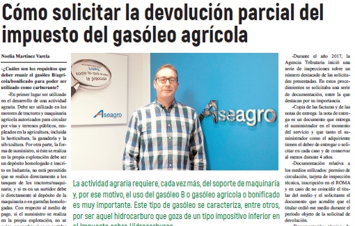 Cómo solicitar la devolución parcial del impuesto del gasóleo agrícola- El Campo de Asturias