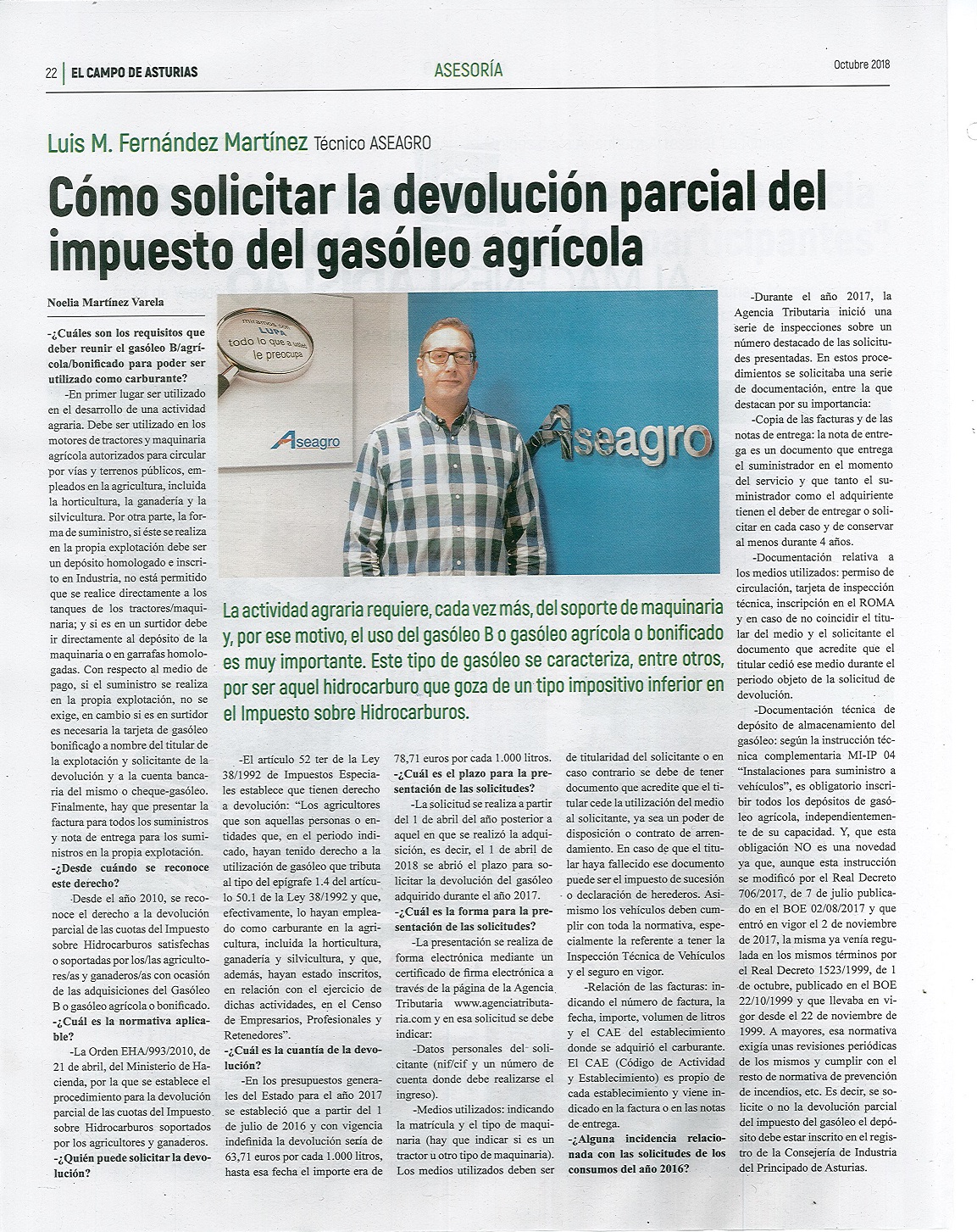 Como solicitar la devolución del impuesto del gasoleo agrícola