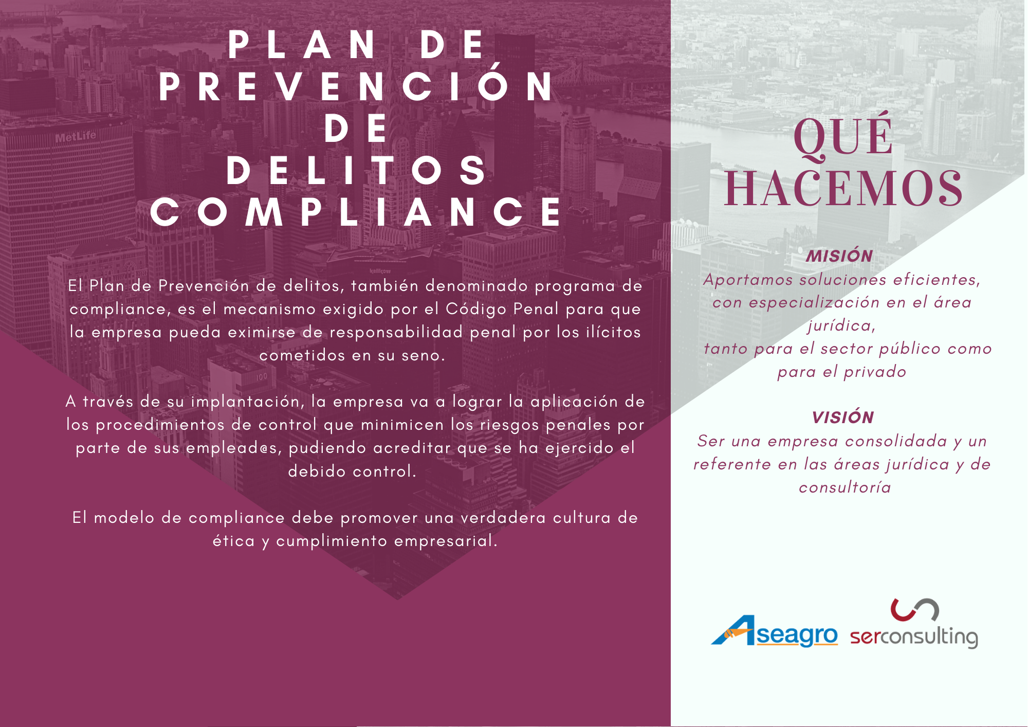 El Plan de Prevención de delitos compliance
