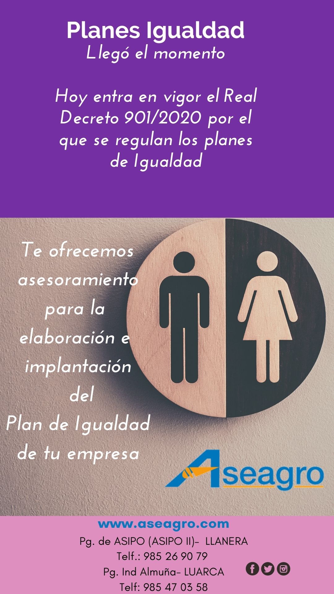 Entra en vigor el Real Decreto  por el que se regulan los planes de Igualdad